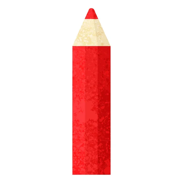 Crayon Colorier Rouge Illustration Vectorielle Graphique Icône — Image vectorielle