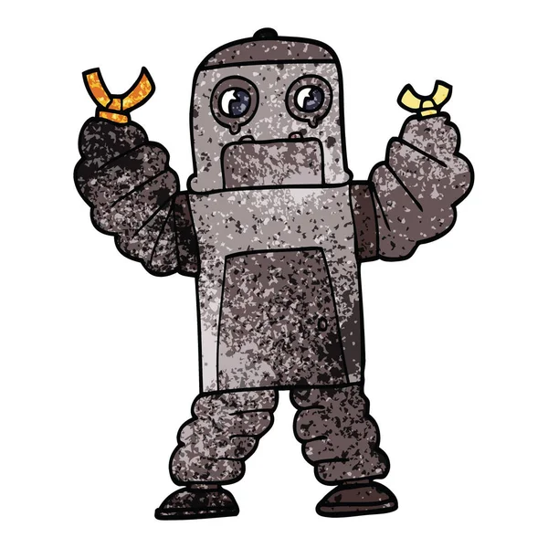 Ilustracja Kreskówka Doodle Robota — Wektor stockowy