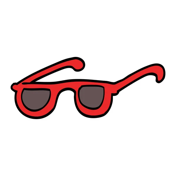 Karikatur Doodle Sonnenbrille Vektor Illustration — Stockvektor