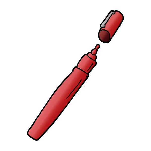 Cartoon Doodle Pen Witte Achtergrond — Stockvector