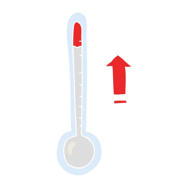 Плоская Цветная Иллюстрация Повышения Температуры — стоковый вектор