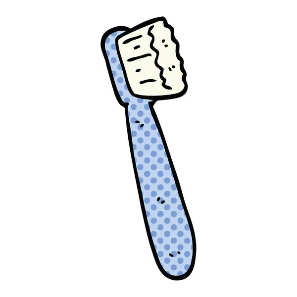 Escova Dentes Desenhos Animados Estilo Quadrinhos — Vetor de Stock
