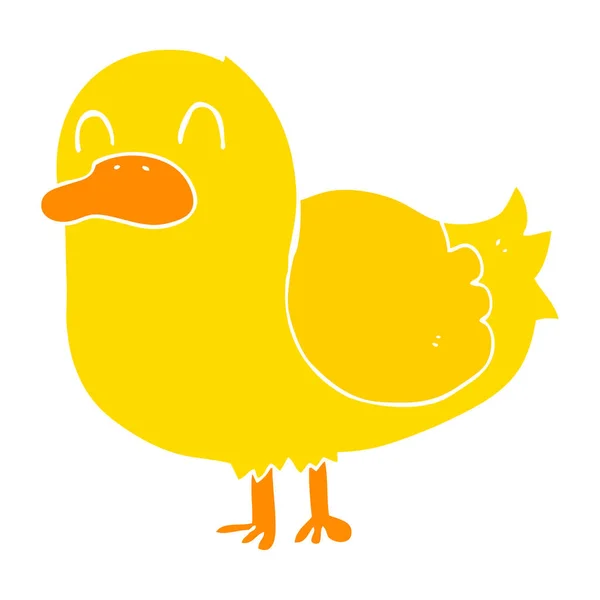 フラット カラー漫画鴨 — ストックベクタ