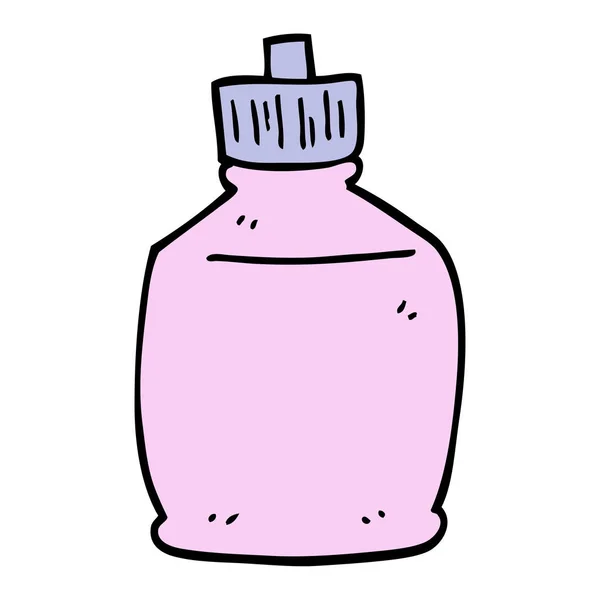 Mano Dibujado Doodle Estilo Dibujos Animados Botella Chorro — Vector de stock