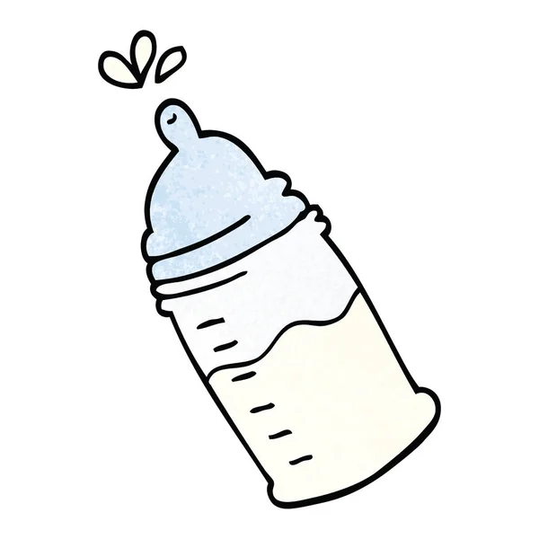 Kartun Doodle Botol Bayi - Stok Vektor