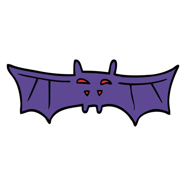 Desenho Animado Doodle Halloween Bat —  Vetores de Stock