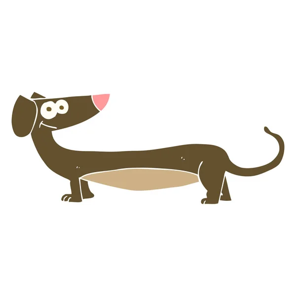 Επίπεδη Χρώματος Απεικόνιση Του Είδος Γερμανικού Κυνηγετικού Σκύλου — Διανυσματικό Αρχείο