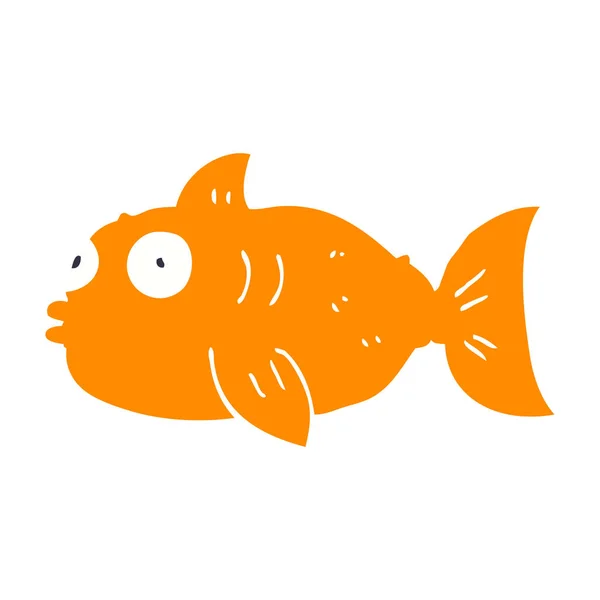 Мультфильм Каракули Удивленные Рыбы — стоковый вектор