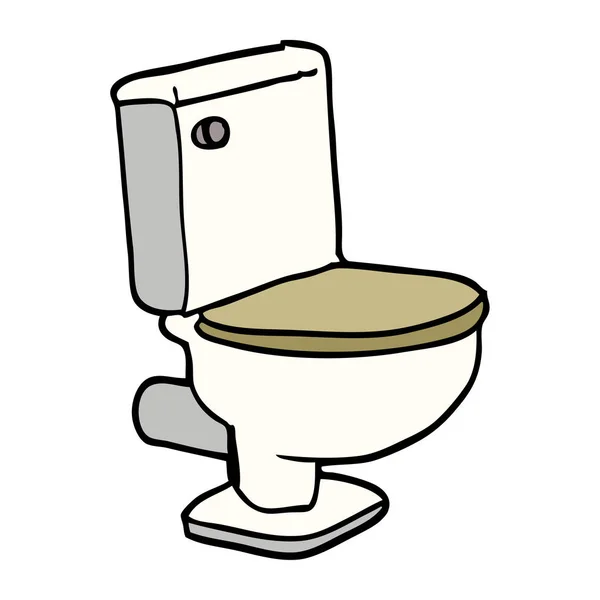 Cartoon Doodle Gesloten Toilet — Stockvector