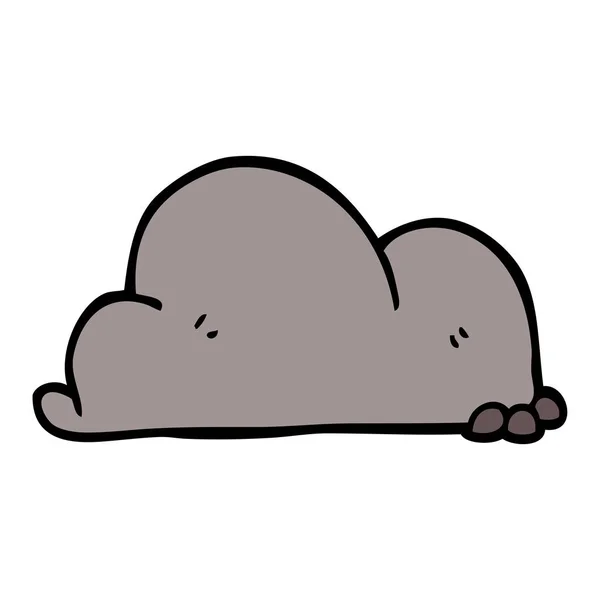 Cartoon Doodle Boulder Vectorillustratie — Stockvector