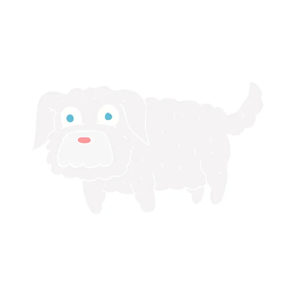 Illustration Couleur Plate Petit Chien — Image vectorielle