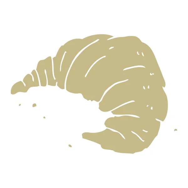 Illustration Couleur Plate Croissant — Image vectorielle
