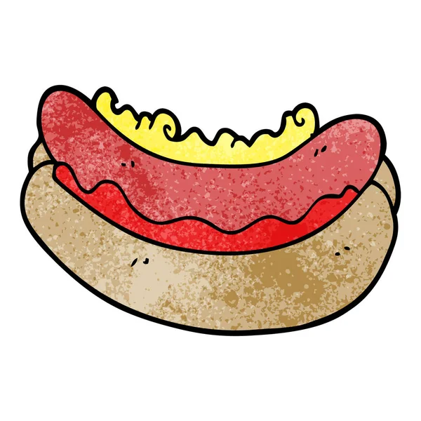 Cartoon Doodle Hotdog Bulle — Stock vektor