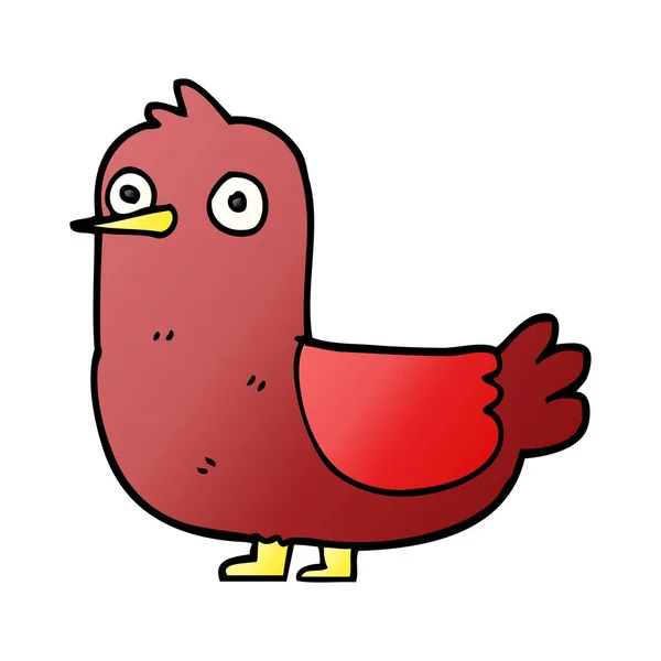 动画片涂鸦红鸟 — 图库矢量图片