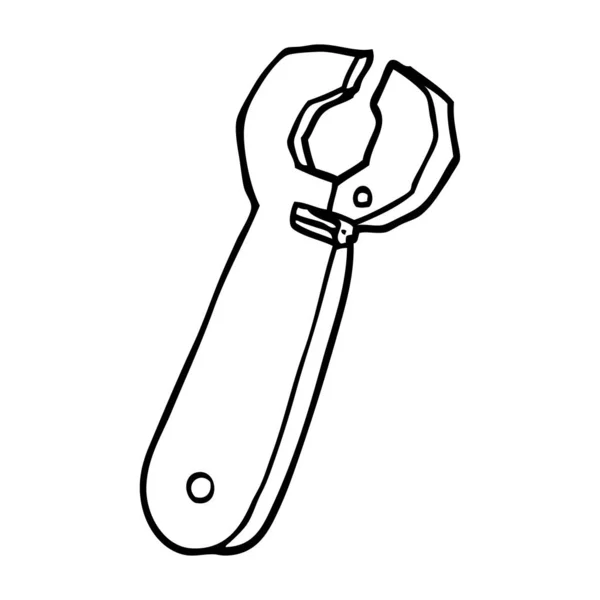 Klíč Nástroj Pro Kreslení Čar Kreslených — Stockový vektor