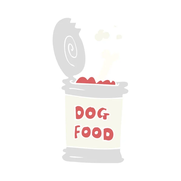Flat Color Illustration Dog Food — Stock Vector