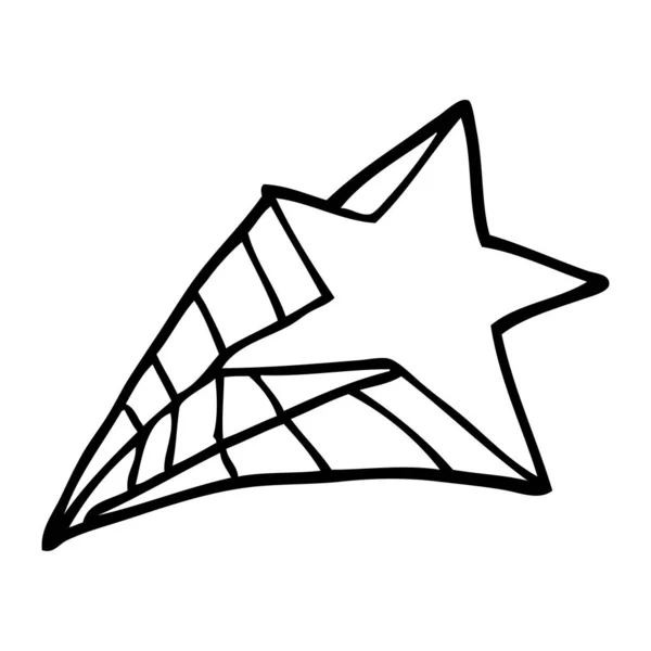 Desenho Linha Estrela Dos Desenhos Animados —  Vetores de Stock