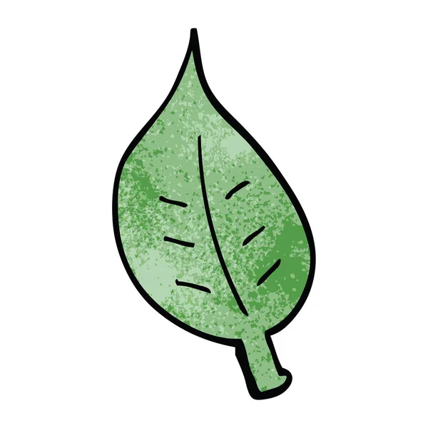 Cartoon Doodle Leaf Vector Illustration — Stock Vector