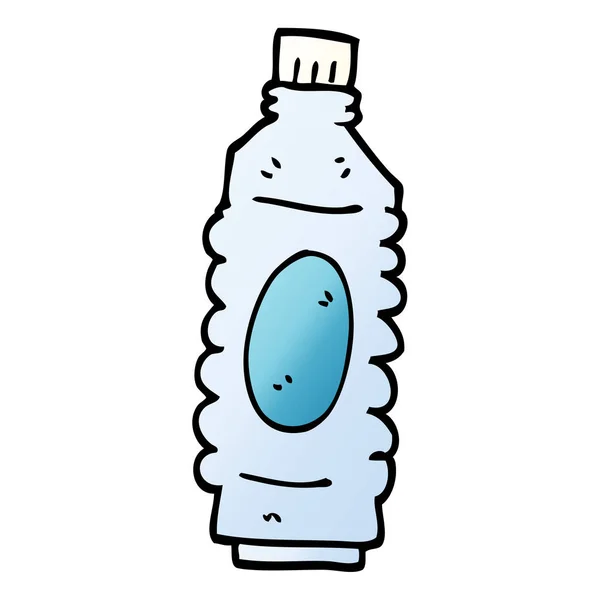 Cartone Animato Doodle Bottiglia Acqua — Vettoriale Stock