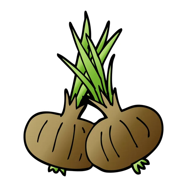 Cartoon Doodle Brown Onions — Stock Vector