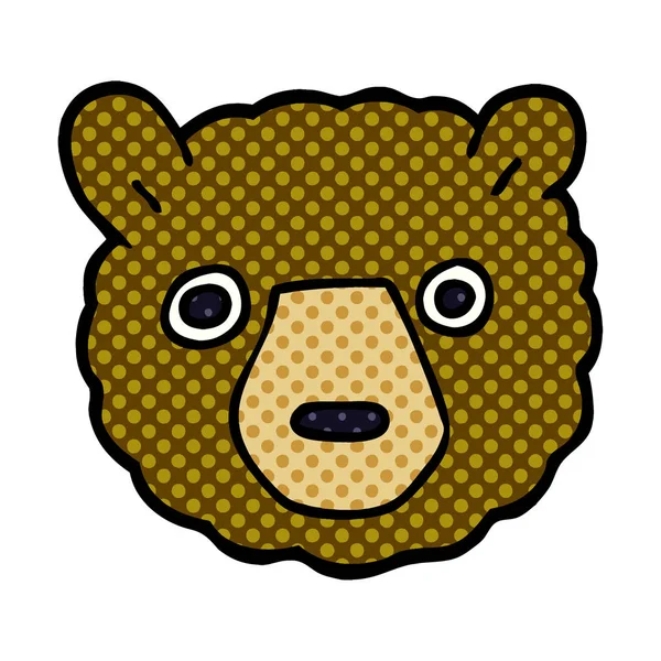 Cartoon Doodle Bear Face — Stock Vector