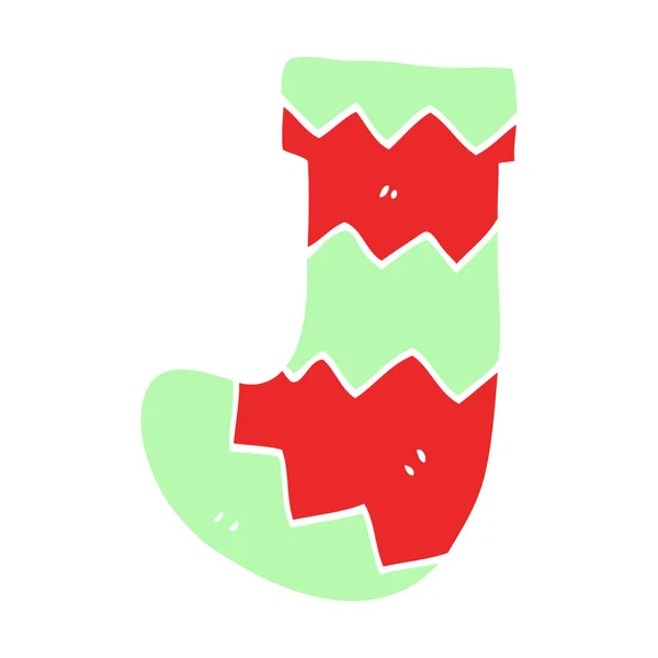 Cartoon Doodle Christmas Stocking — Stockvector