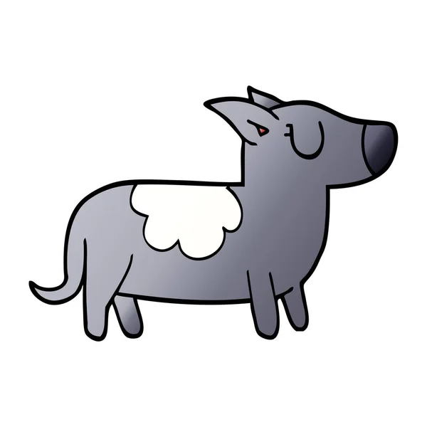Szczęśliwy Pies Cartoon Doodle — Wektor stockowy