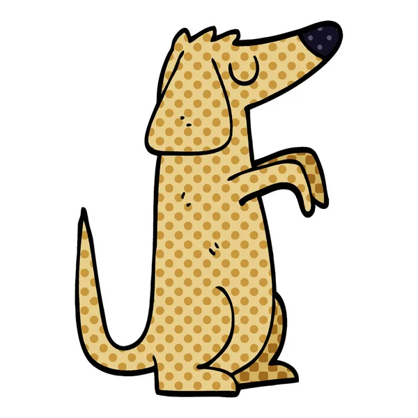 Desenho Animado Doodle Dog Vetor Ilustração —  Vetores de Stock