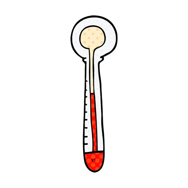 Cartoon Doodle Heißes Thermometer — Stockvektor