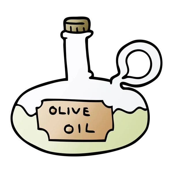 Huile Olive Doodle Dessin Animé — Image vectorielle