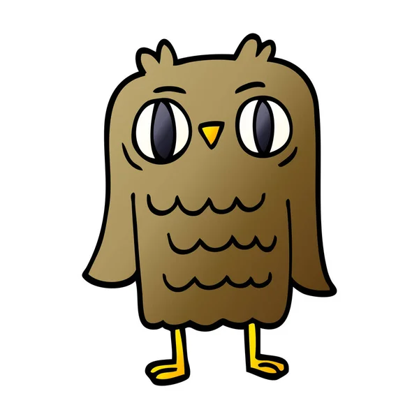 Cartoon Doodle Owl Vektor Illustration — Stock vektor