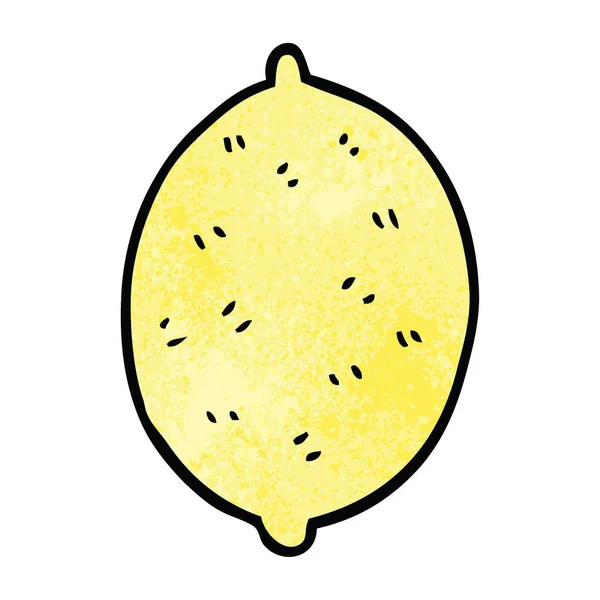 Cartoon Doodle Citroen Fruit — Stockvector