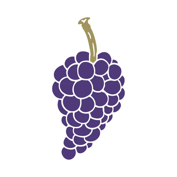 Dibujos Animados Garabato Racimo Uvas — Vector de stock