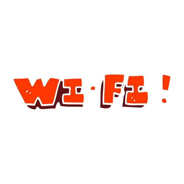 Wifi Doodle Del Fumetto — Vettoriale Stock