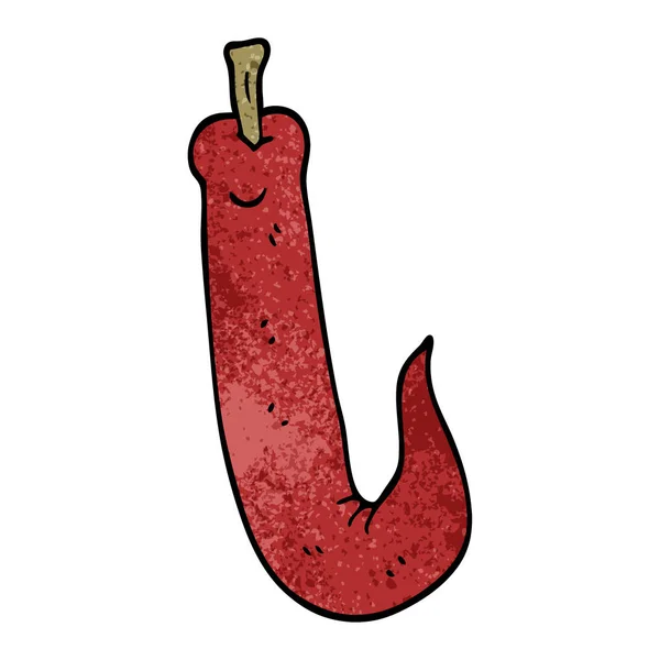 Cartoon Doodle Röd Chilipeppar — Stock vektor