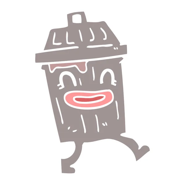 Cartoon Doodle Waste Bin — Stock Vector