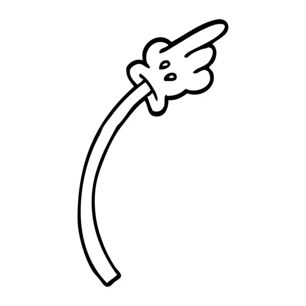 手のジェスチャの線の描画漫画 — ストックベクタ