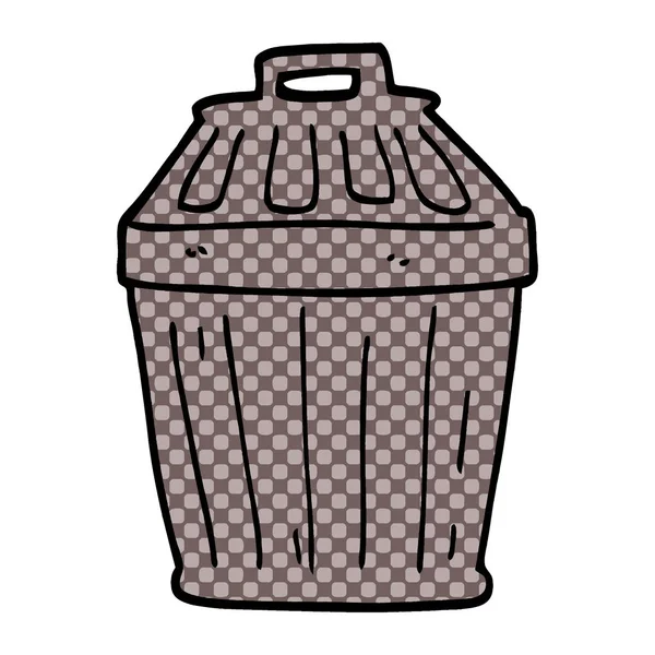 Cartoon Doodle Waste Bin — Stock Vector