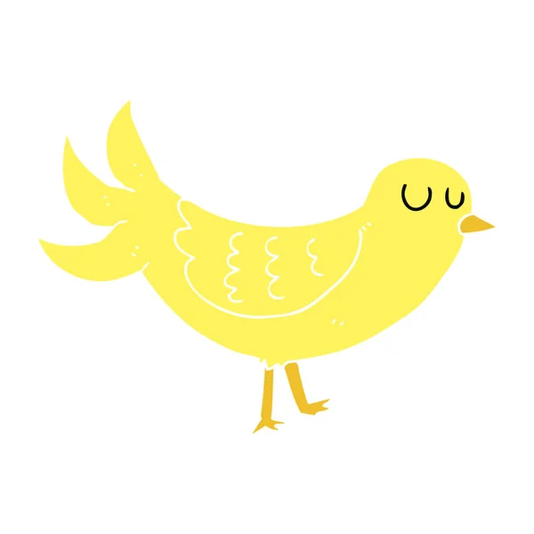 Плоская Цветная Иллюстрация Птицы — стоковый вектор