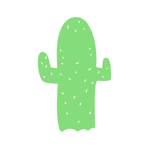 Gaya Datar Kaktus Kartun - Stok Vektor