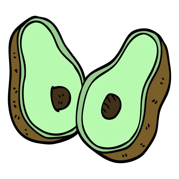 Karton Avocado Vector Illustratie — Stockvector