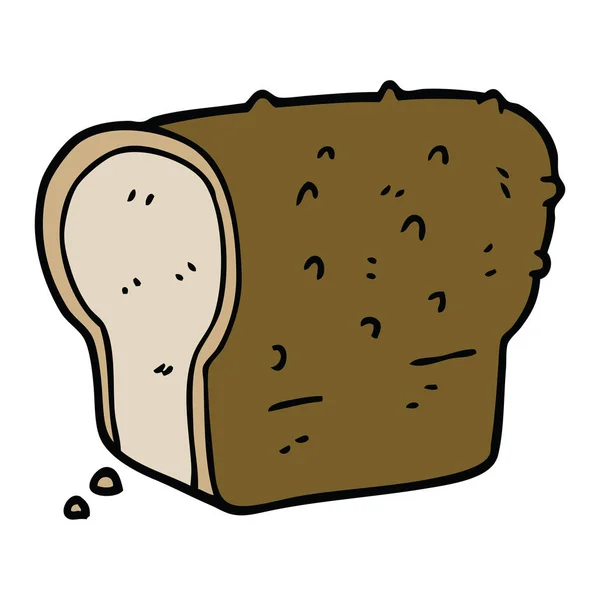 Kreslený Doodle Celozrnný Chléb — Stockový vektor