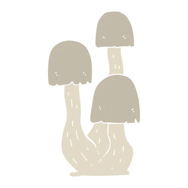 Flache Farbe Stil Cartoon Pilz — Stockvektor