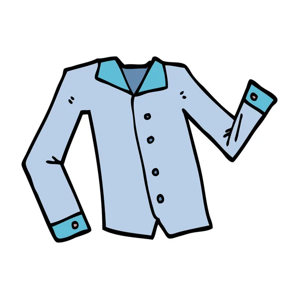 Cartoon Doodle Work Shirt — Stock Vector