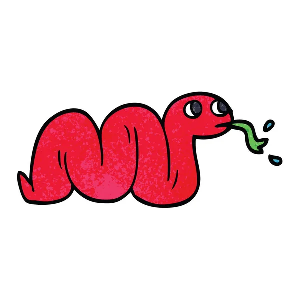 Cartoon Doodle Snake Vector Illustration — Stock Vector
