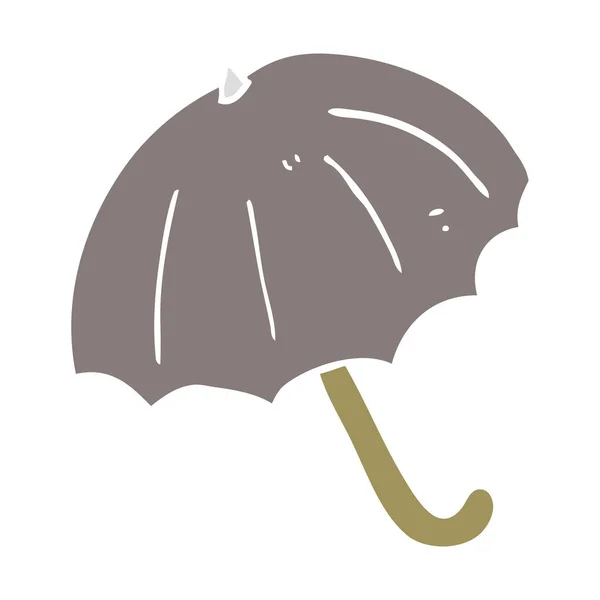 Flat Color Illustration Umbrella — Stock Vector