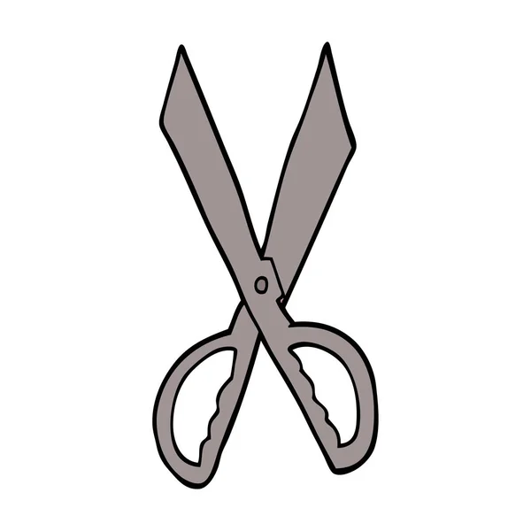 Cartoon Doodle Sewing Scissors — Stock Vector