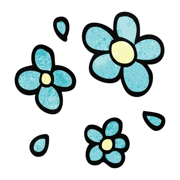 Cartoon Doodle Decorative Flowers — Stock Vector