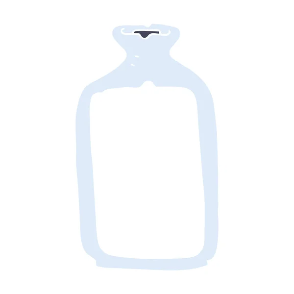 Плоская Цветная Иллюстрация Бутылки Горячей Водой — стоковый вектор