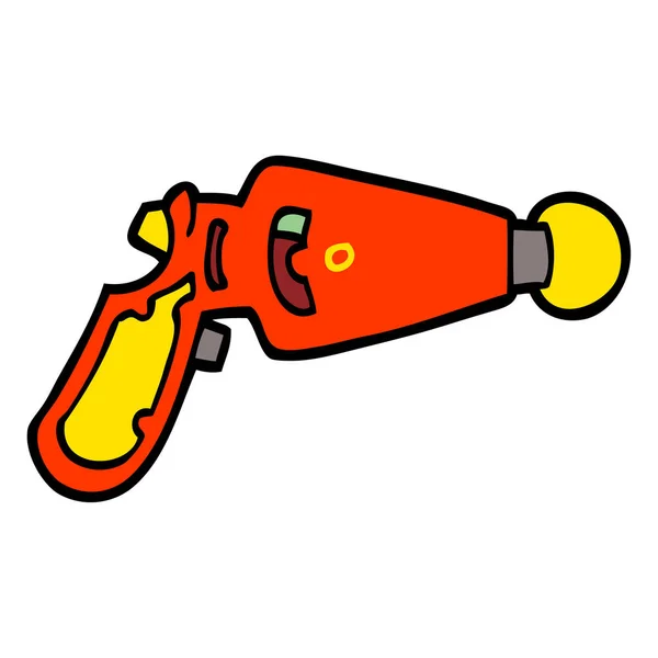 Dessiné Main Doodle Style Bande Dessinée Ray Gun — Image vectorielle